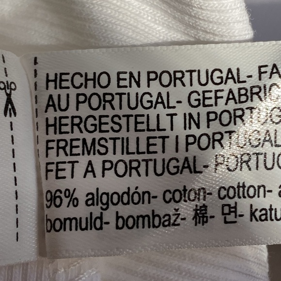 NWT. Massimo Dutti White Cotton Ribbed Fabric Fitted Top. Size M. - Picture 10 of 11